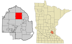 Location of Maple Grove within شهرستان هنپین، مینه‌سوتا, Minnesota