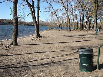 View of Cedar Lake East Beach in the late fall of 2006.