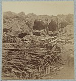 Interior View of Fort Sumter, taken by a Confederate photographer, 1864 [1863]