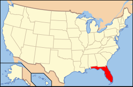 Charte vo dr USA, Florida markiert