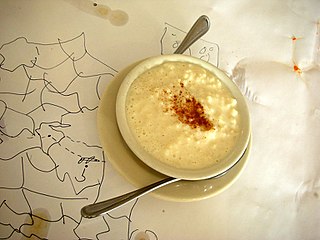 <span class="mw-page-title-main">Kamby arro</span> Thick cream dessert derived from cooking rice and cows milk together