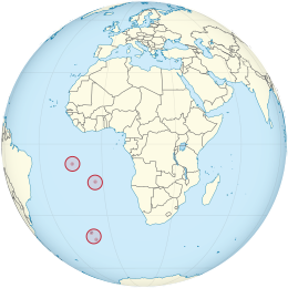 Sant'Elena, Ascensione e Tristan da Cunha - Localizzazione