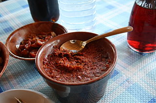 <span class="mw-page-title-main">'Nduja</span> Italian spicy, spreadable sausage made with pork