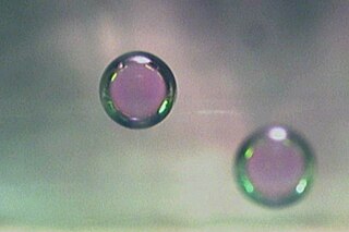 <span class="mw-page-title-main">Antibubble</span> Droplet of liquid surrounded by a thin film of gas