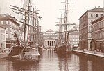 Canal Grande ca 1900. Anlagd vid mitten av 1700-talet som en skyddad hamn