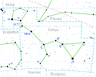 <span class="mw-page-title-main">Upsilon Ceti</span> Star in the constellation Cetus.