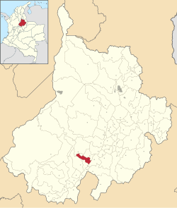 Location of the municipality and town of El Guacamayo in the Santander Department of Colombia.