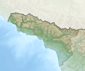 Map showing the location of Pskhu-Gumista Strict Nature Reserve