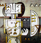 Kodra, The birth of the idol, 1971 oil on canvas, 80x100 cm