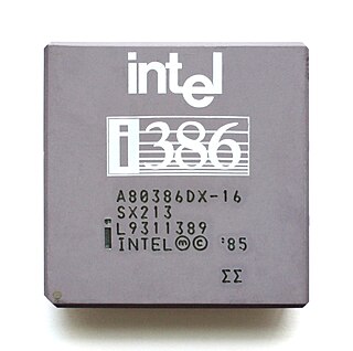 i386 32-bit microprocessor by Intel