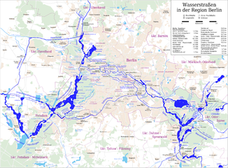 Karte der Berliner Wasserstraßen