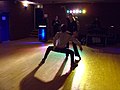 Ball room dancers performing in casual cloths