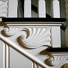 Stair Detail in Entry Hall.