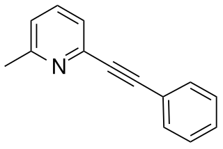 <span class="mw-page-title-main">2-Methyl-6-(phenylethynyl)pyridine</span> Chemical compound