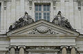 Triangular gable with greek statues