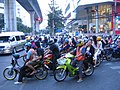 Motorcycle taxis at Nana intersection.