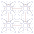 Sierpinski-Curve, orders 1 to 3