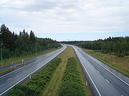 E12 ten noorden van het Finse Hämeenlinna