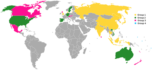 Nations participating in the 2017 Sudirman Cup. 2017 Sudirman Cup.png