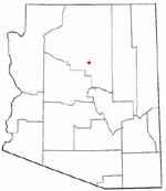 Map of Flagstaff in the Coconino County of the state of Arizona