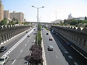 Northward toward Kiryat Moshe Interchange with noise barriers