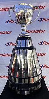 <span class="mw-page-title-main">Grey Cup</span> Championship game and trophy of the Canadian Football League