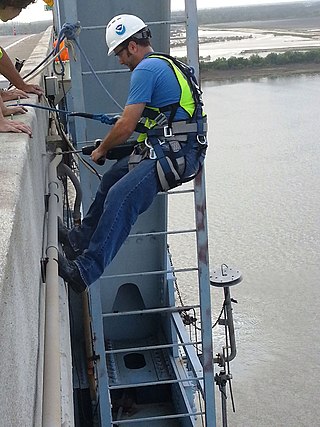 <span class="mw-page-title-main">Safety harness</span> Equipment designed to protect from falling