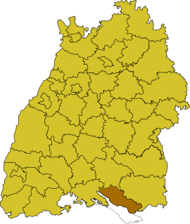 Poloha okresu Böblingen na mape Bádenska-Württemberska