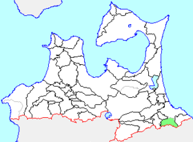 南郷村の県内位置図