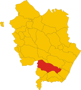 Poziția comunei în cadrul provinciei