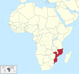 Mapa Mozambik