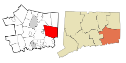 North Stonington's location within New London County and Connecticut