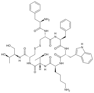 <span class="mw-page-title-main">Octreotide</span> Octapeptide that mimics natural somatostatin pharmacologically