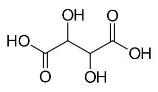 <span class="mw-page-title-main">Tartaric acid</span> Organic acid found in many fruits