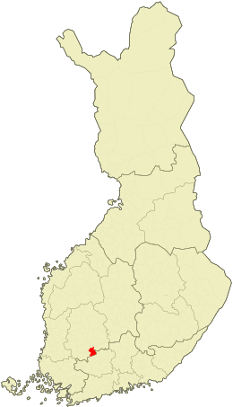 Kaart met de locatie van Valkeakoski