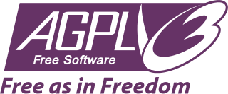 <span class="mw-page-title-main">GNU Affero General Public License</span> Free software license based on the AGPLv1 and GPLv3