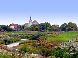 View of Simonytornya, with Church and Castle