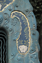 Mosaics of the Schmidl Mausoleum in Budapest by the Zsolnay factory and Miksa Róth (1902–03)