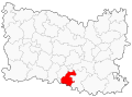 Situation du canton de Chantilly dans le département de l'Oise avant 2015.