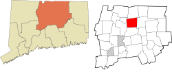 East Windsor's location within the Capitol Planning Region and the state of Connecticut