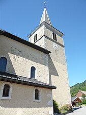 Le clocher vu depuis le côté sud.