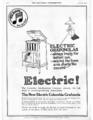 Reklame für ein elektrisch angetriebenes Grammophon der Marke Columbia Records, 1916