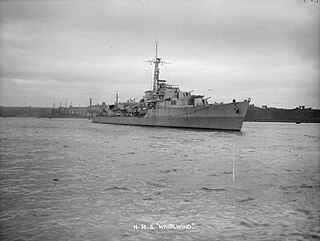 HMS <i>Whirlwind</i> (R87) Frigate of the Royal Navy