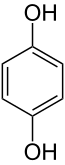 Structuurformule van hydrochinon