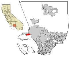 Location of Calabasas in Los Angeles County, California