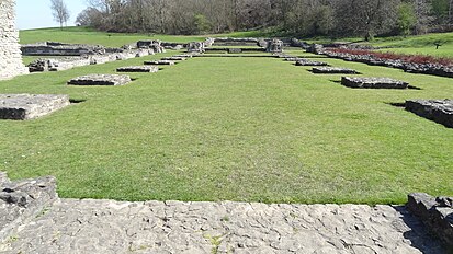 View of Lesnes Abbey church from the west end