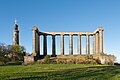 Image 9The National Monument of Scotland (right) and Nelson Monument (left)