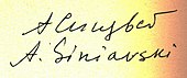 signature d'Andreï Siniavski