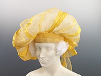Yellow "a la turque" style of headdress