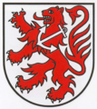 Löwe und Anker im Wappen des Weichbildes Neustadt in Braunschweig, Niedersachsen